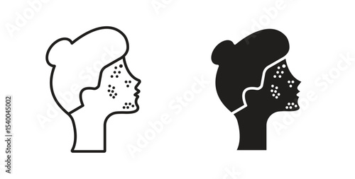 Acne icon Logos. Flat Vector Icon Design Template