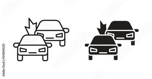Accident icon Logos. Flat Vector Icon Design Template