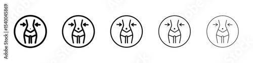 Slim, weight loss icon isolated vector on white background set