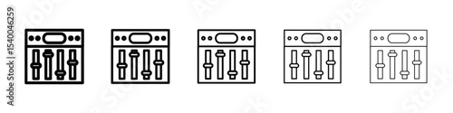 Sound mixer icon isolated vector on white background set