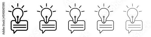 Suggestion icon isolated vector on white background set