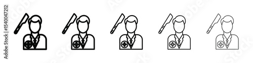 surgery icon isolated vector on white background set