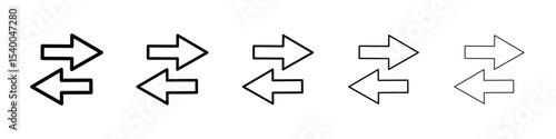 swap Icon isolated vector on white background set