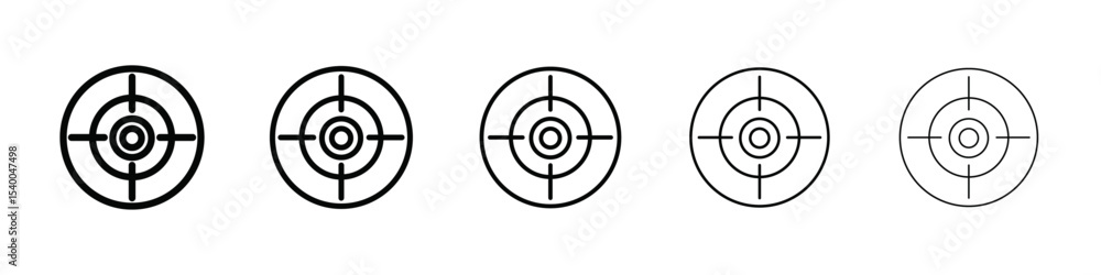 Target, aim, focus icon isolated vector on white background set Target, aim, focus icon isolated vector on white background set