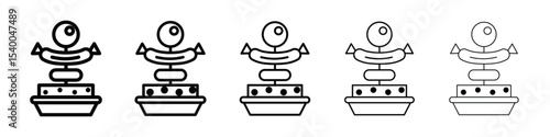 tapas icon isolated vector on white background set