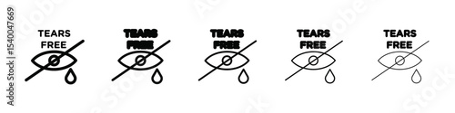 Tears free icon isolated vector on white background set