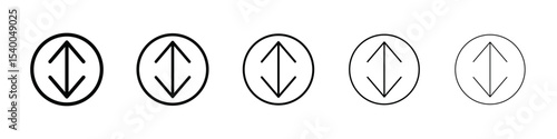 Free Download Up and down arrows icon isolated vector on white background set - GFXLoad