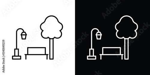 park icon Design Template vector set for graphic work