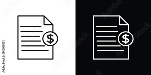 Invoice icon Design Template vector set for graphic work
