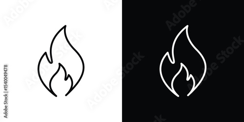 Flame icon Design Template vector set for graphic work