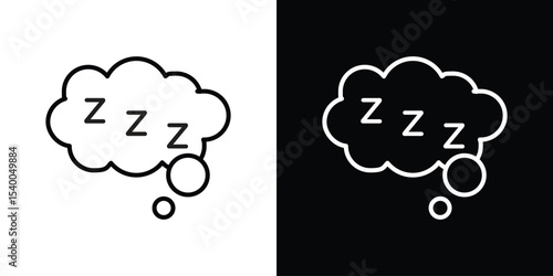 Zzz icon Design Template vector set for graphic work