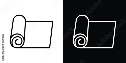 Yoga mat icon Design Template vector set for graphic work