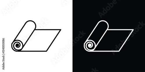 Yoga mat icon Design Template vector set for graphic work