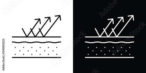 Wrinkles face reflection icon Design Template vector set for graphic work