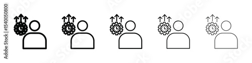 work efficiency icon isolated vector on white background set