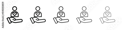 Your self care icon isolated vector on white background set