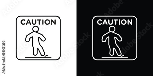 Wet Floor signs Design Template vector set for graphic work