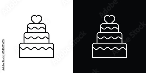 Wedding cake icon Design Template vector set for graphic work