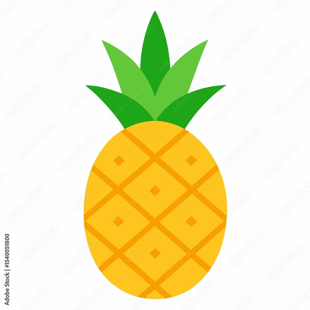 Simple pineapple icon isolated on white background Simple pineapple icon isolated on white background