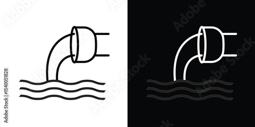 Waste water icon Design Template vector set for graphic work