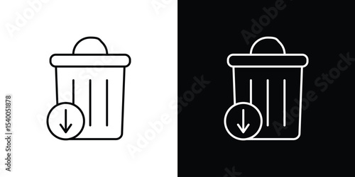 Waste reduction icon Design Template vector set for graphic work