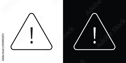 Warning sign with exclamation point Design Template vector set for graphic work