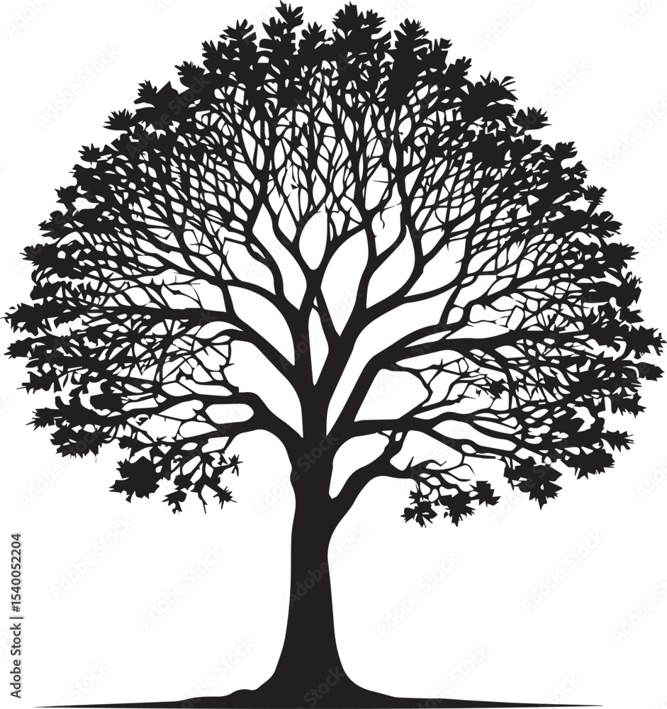 Obraz premium Tree silhouette Vector | Minimalist & Trendy Tree Silhouette Design | Unique & Stylish Tree Artwork for Vector design