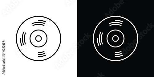 Vinyl icon Design Template vector set for graphic work