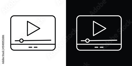 Video tutorial icon Design Template vector set for graphic work