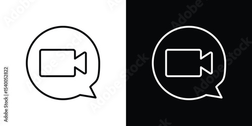 Video call icon Design Template vector set for graphic work