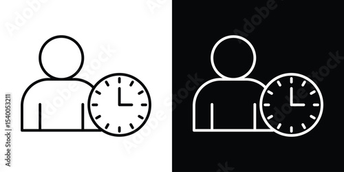 User time icon Design Template vector set for graphic work