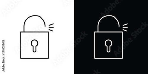 Unlock icon Design Template vector set for graphic work