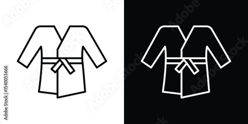 Uniform martial art icon Design Template vector set for graphic work