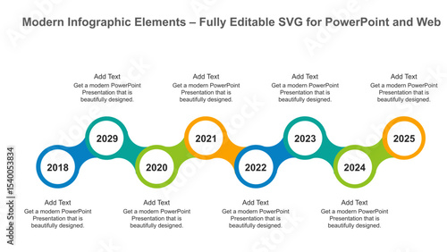 Creative Thinking and Education Concept – Head Silhouette Modern Infographic for PowerPoint. Fully editable vector SVG file compatible with PowerPoint, Illustrator, and most vector-based applications.