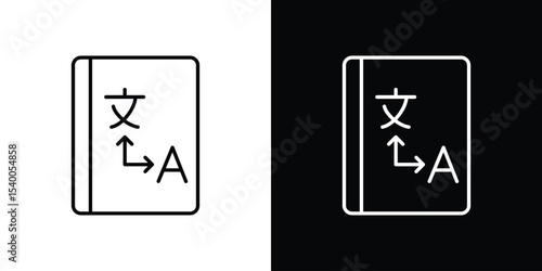 Translation icon Design Template vector set for graphic work
