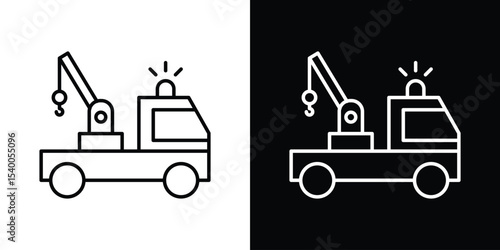 Tow truck icon Design Template vector set for graphic work