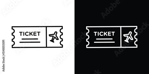 Ticket icon Design Template vector set for graphic work
