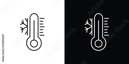 Thermometer cold icon Design Template vector set for graphic work