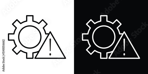 Technical warning icon Design Template vector set for graphic work