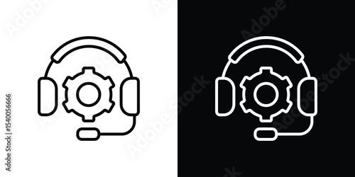 Technical support icon Design Template vector set for graphic work