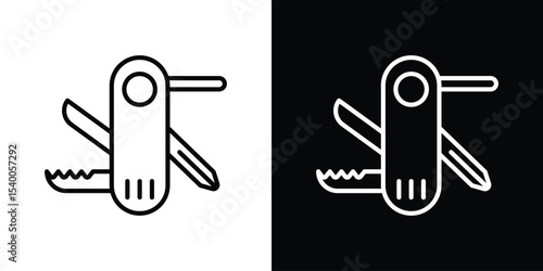 Swiss Knife icon Design Template vector set for graphic work
