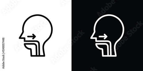 Swallowing reflex icon Design Template vector set for graphic work