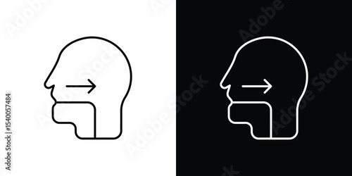 Swallowing reflex icon Design Template vector set for graphic work