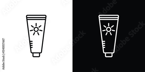 Sunscreen icon Design Template vector set for graphic work