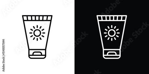Sun cream icon Design Template vector set for graphic work