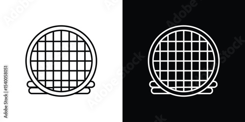 Stroopwafel cookies icon Design Template vector set for graphic work