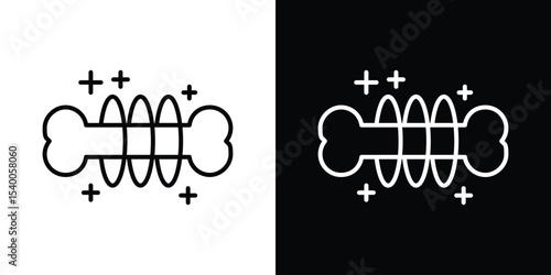 Strong healthy bones icon Design Template vector set for graphic work