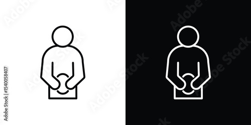 Stomachache icon Design Template vector set for graphic work