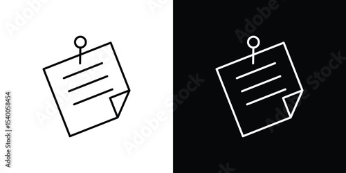 Sticky note icon Design Template vector set for graphic work