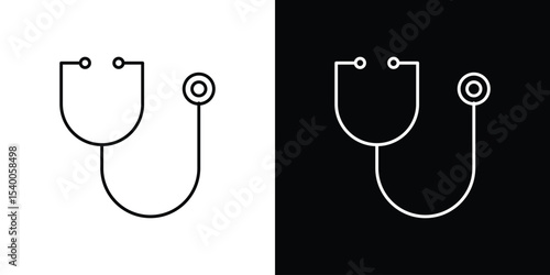 Stethoscope icon Design Template vector set for graphic work